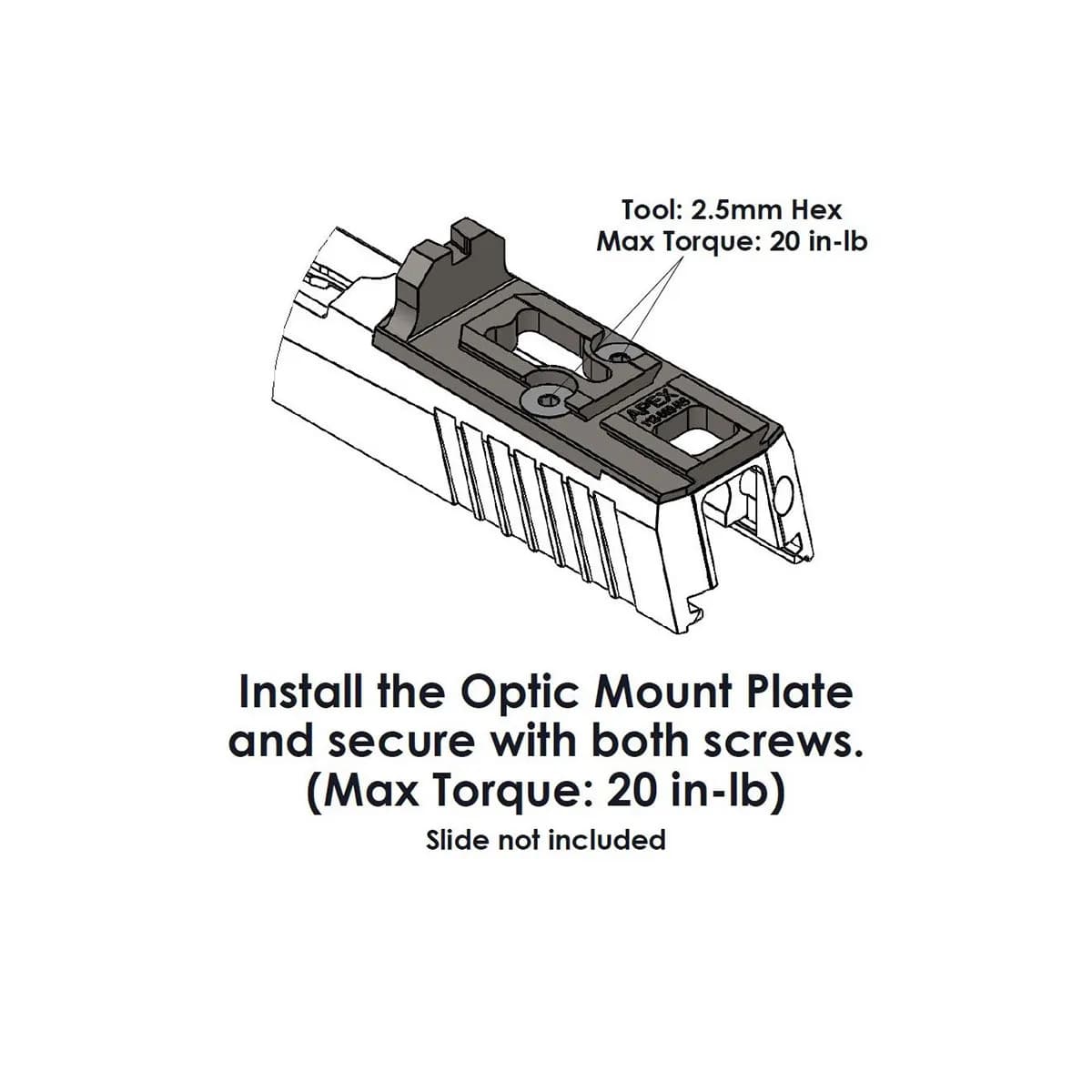 Acro & MPS Optic Mount W/Pro Slide Cut For Sig P320 Black - photo 2