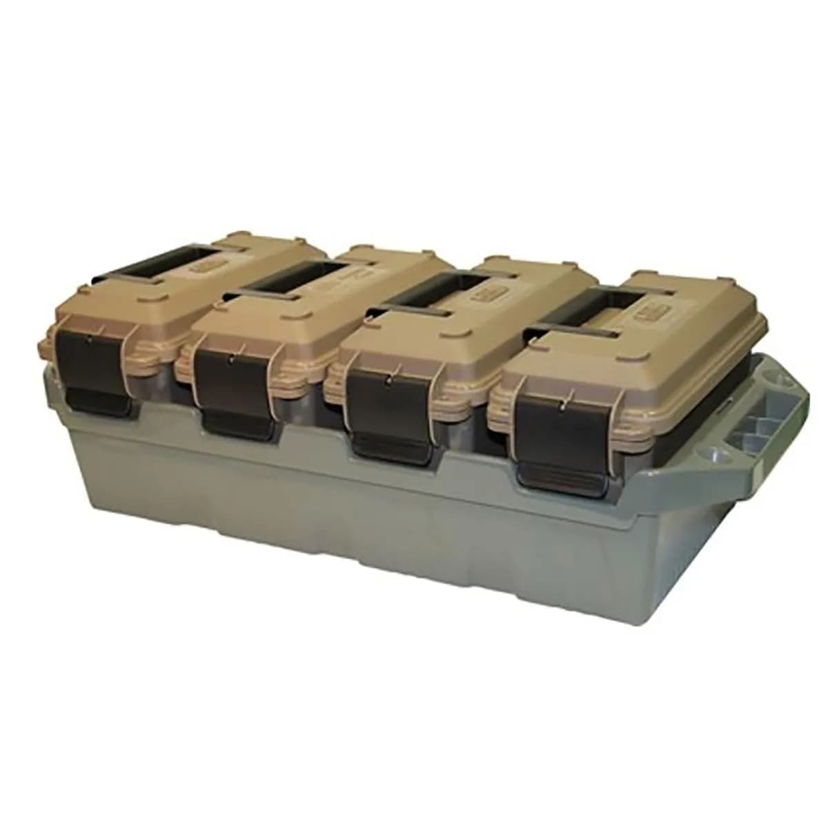Ammo Crate 4-Can 30 Cal Polymer Dark Earth/Army Green