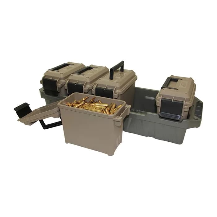 Ammo Crate 5-Can Multi-Cal Mini Polymer Dark Earth/Army Grn
