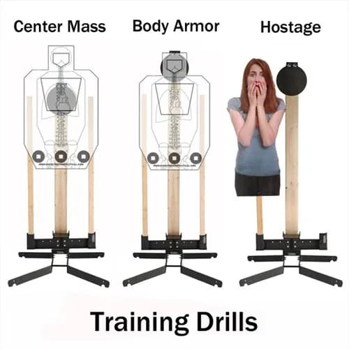 8" Steel Handgun Training Target with Heavy Base & Holder - photo 2
