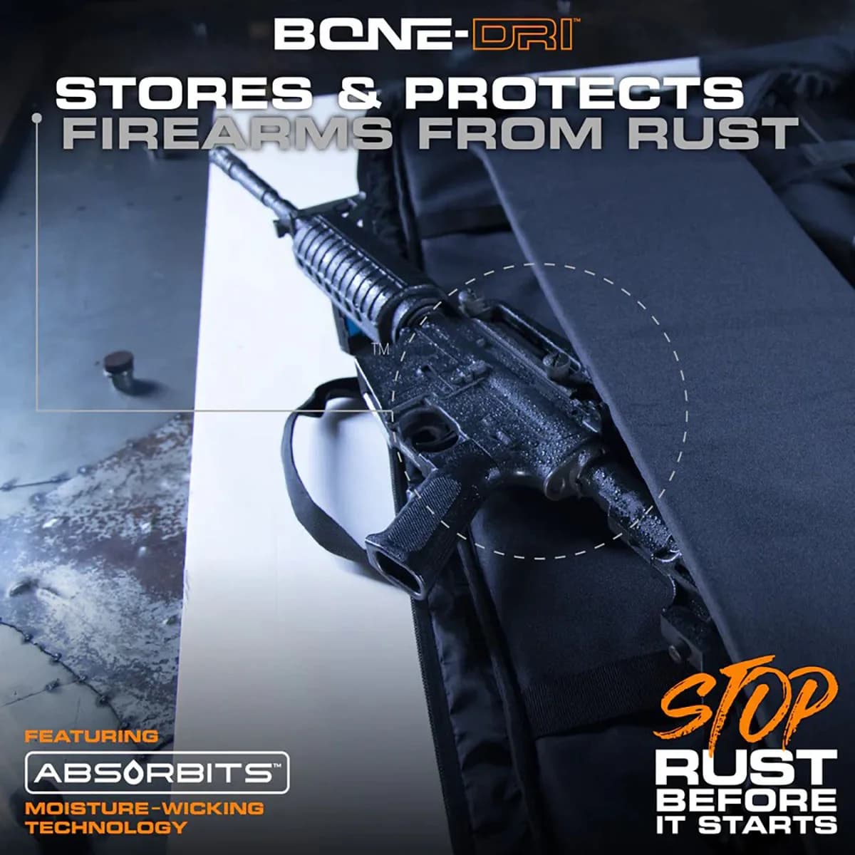 Bone-Dri Rust Prevention Dual Rifle Case 46.75" Black - photo 4