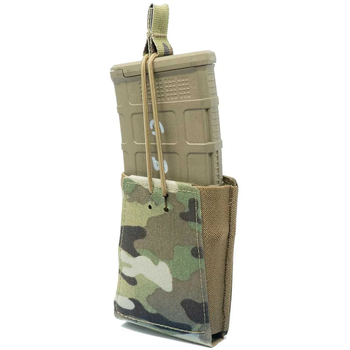 Single Rifle 5.56 NATO Mag Pouch w/Bungee Retention Multicam