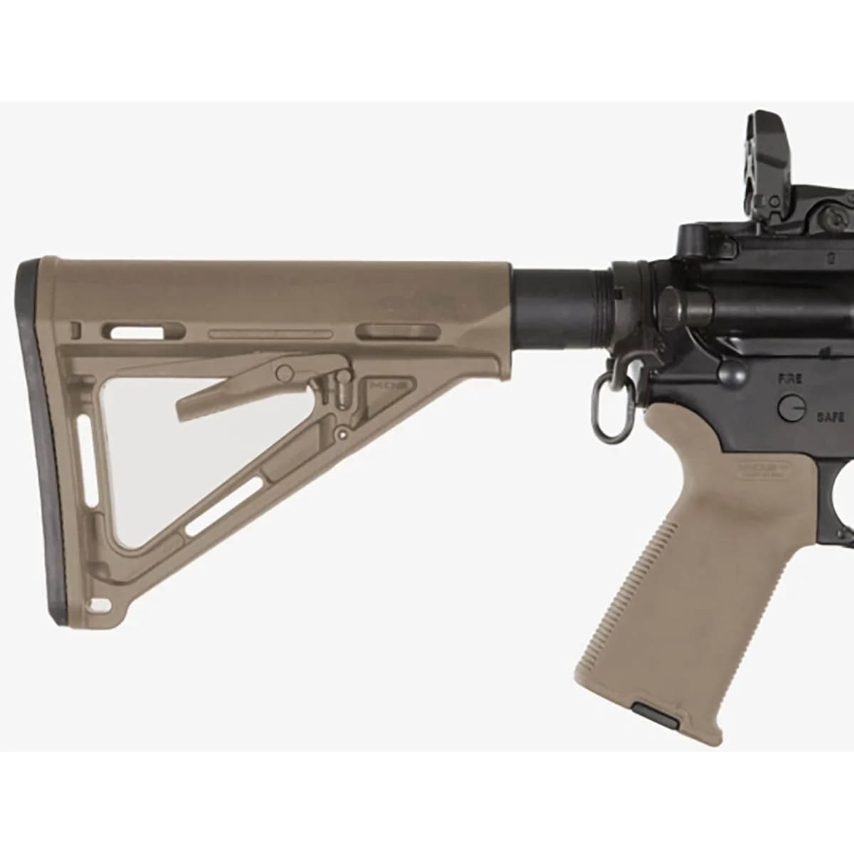MOE Collapsible Mil-Spec Carbine Stock for AR-15 FDE - photo 4