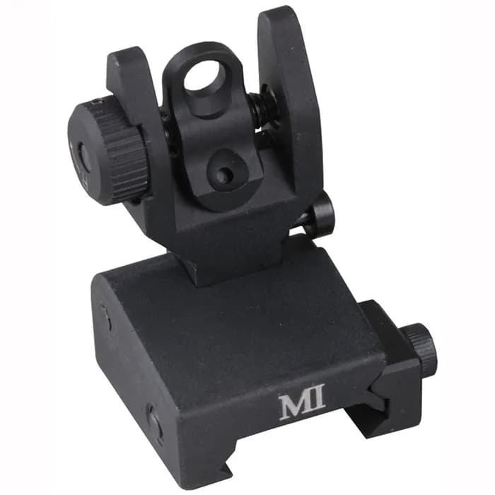 AR-15 Flip-Up Adjustable MCTAR-SPLP Rear Sight Black