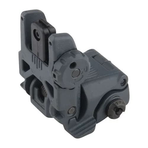 MBUS Rear Sight Flip-Up Polymer for AR-15 Stealth Gray - photo 5