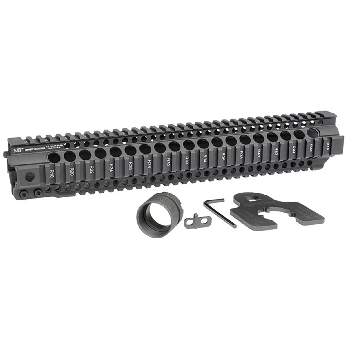 AR-15 Combat T-Series 1-PC Free Float Handguard 14" Black