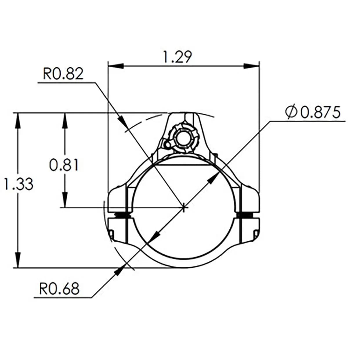 D2 Series Ultra Low Profile .875 Adj Gas Block With Detent