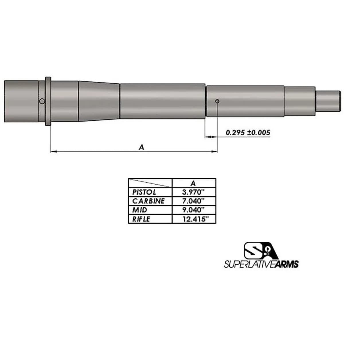 AR-15 Adj Piston System W/ClampOn .750" Gas Block Carbine LH - photo 2