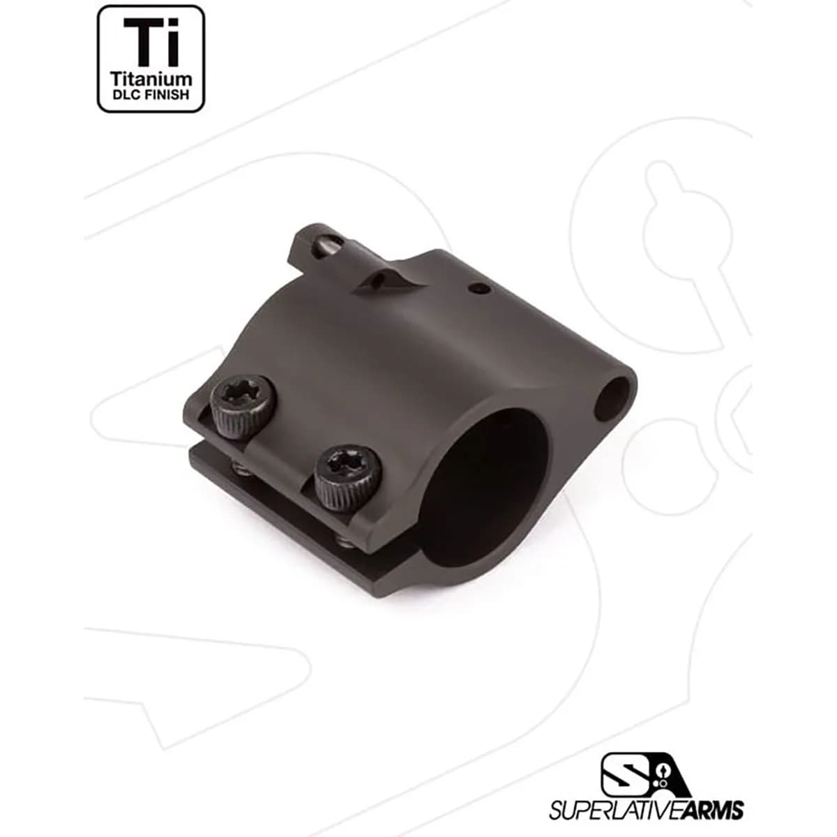 AR-15 Clamp On Titanium Adjustable Gas Block .625" Black - photo 3