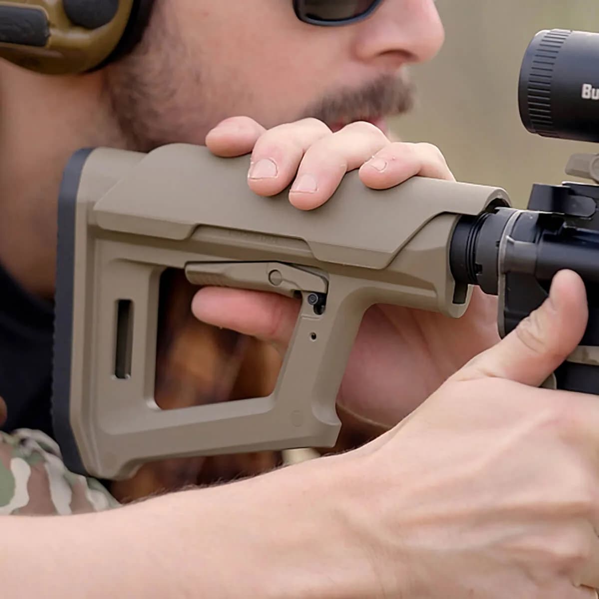 MOE PR Collapsible Mil-Spec Carbine Stock for AR-15 FDE - photo 5