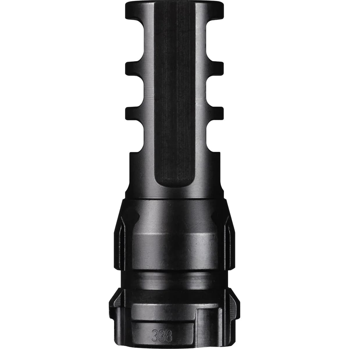 KeyMo Muzzle Brake 338 Caliber M18x1.5 Threads Black