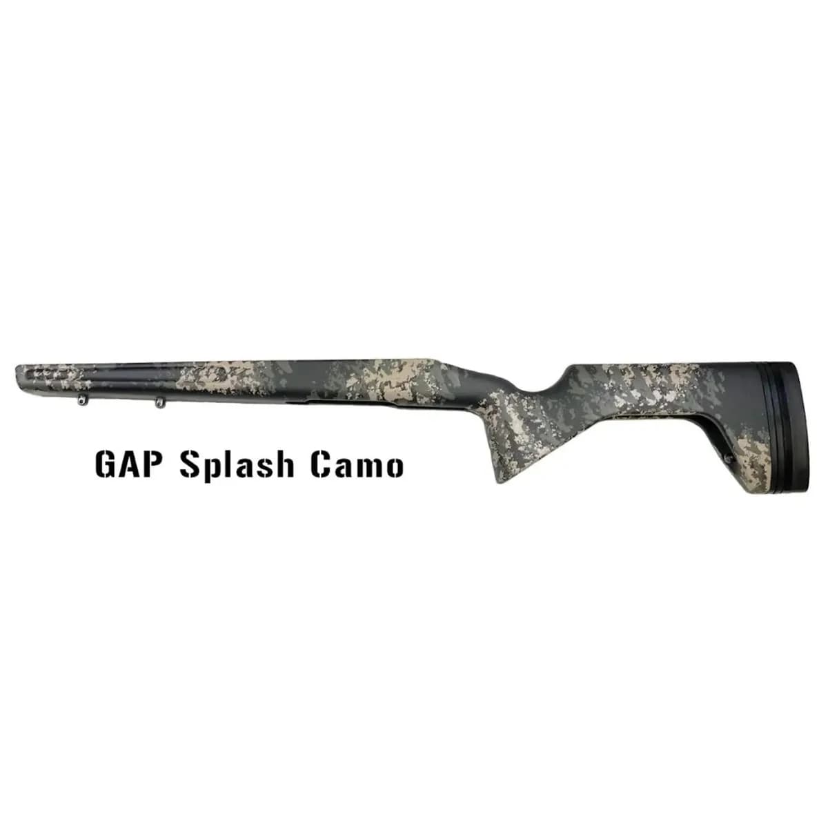 Trekker Short Action Right Hand Rifle Stock GAP Splash Camo