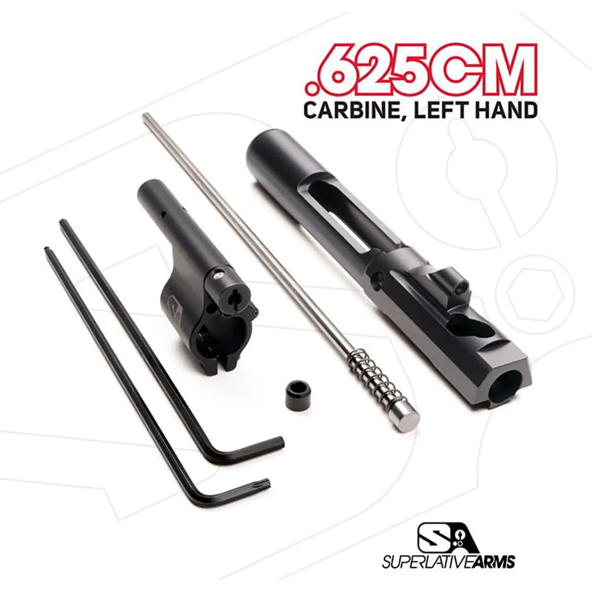 AR-15 Adj Piston System W/ClampOn .625" Gas Block Carbine LH - photo 4