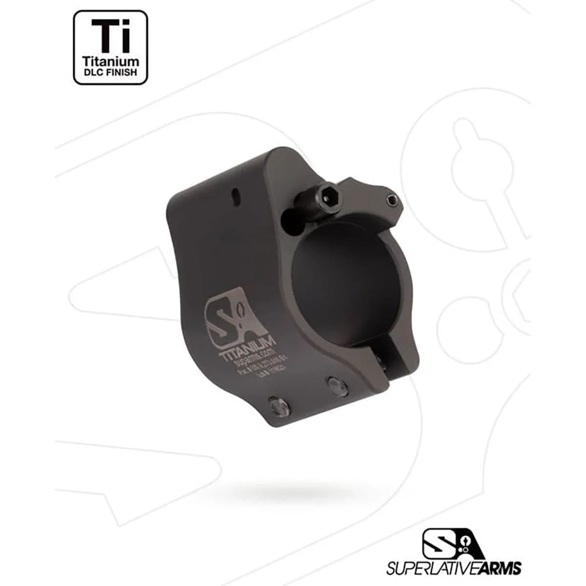 AR-15 Clamp On Titanium Adjustable Gas Block .936" Black - photo 4
