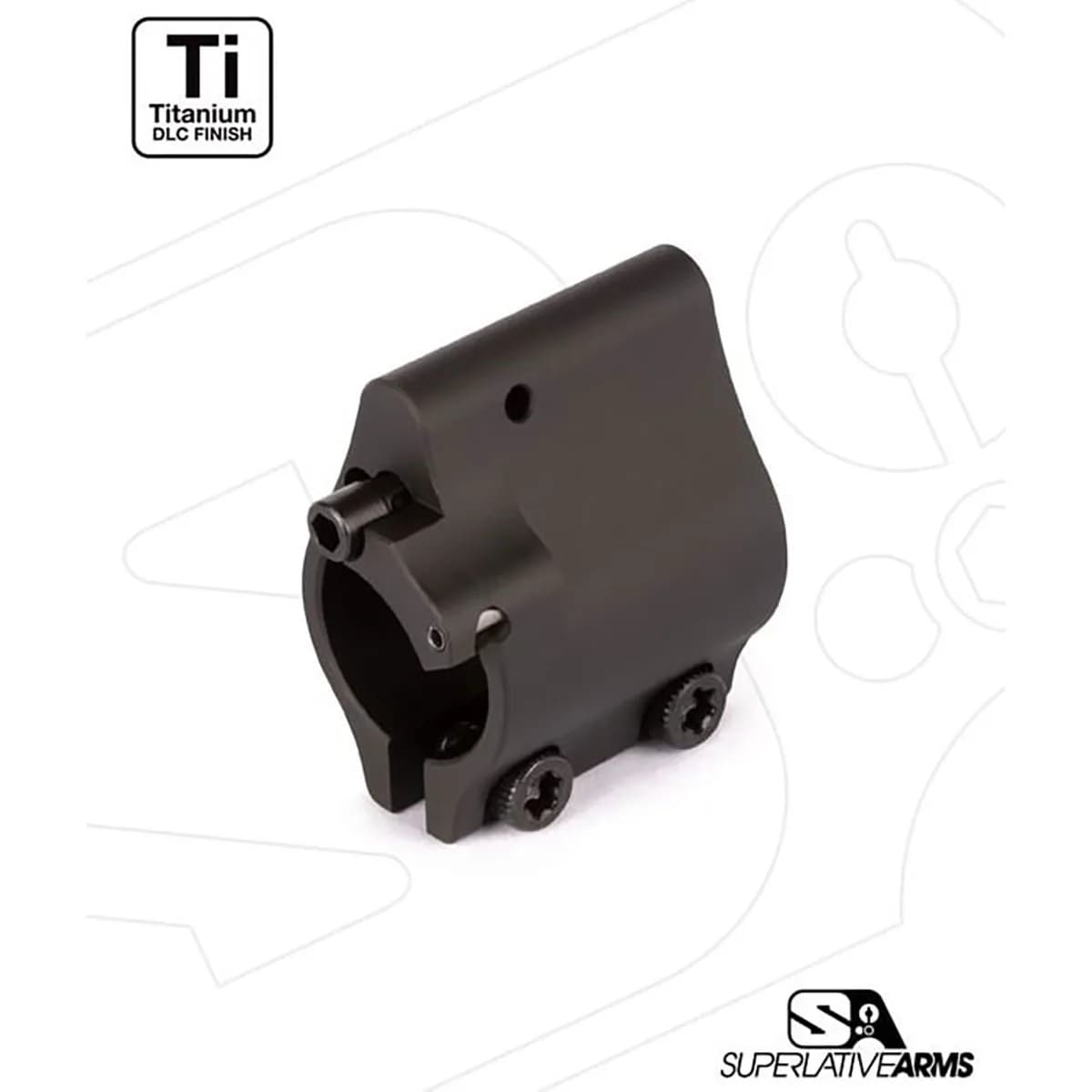 AR-15 Clamp On Titanium Adjustable Gas Block .875" Black - photo 2