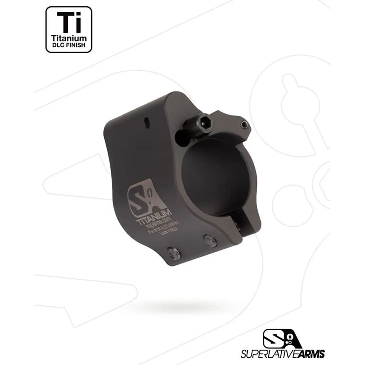 AR-15 Clamp On Titanium Adjustable Gas Block .875" Black - photo 3