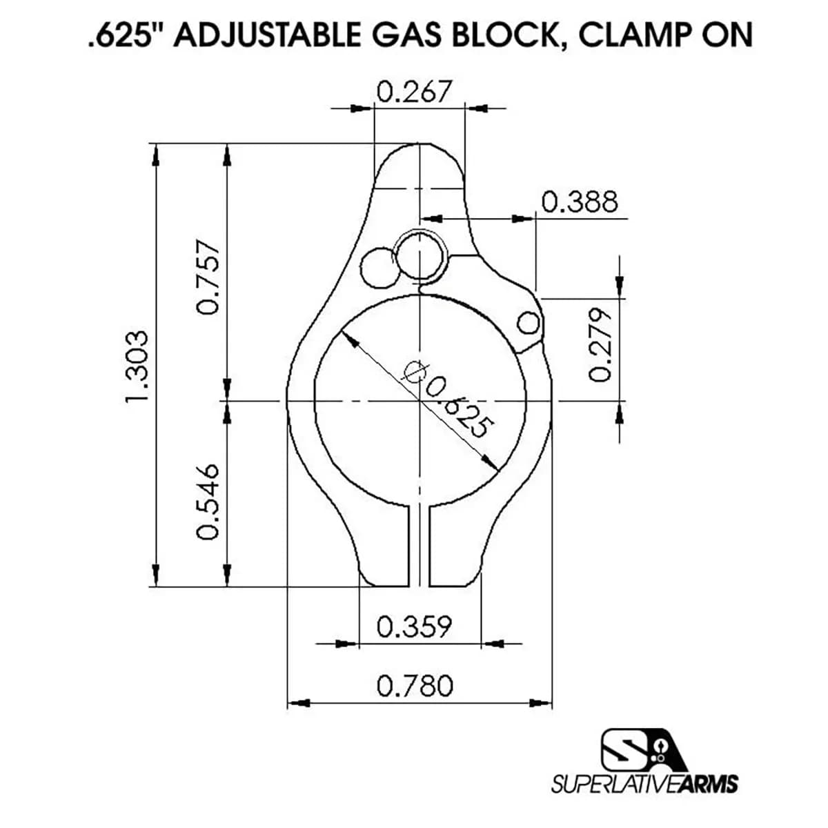 AR-15 Clamp On Titanium Adjustable Gas Block .625" Gray - photo 4