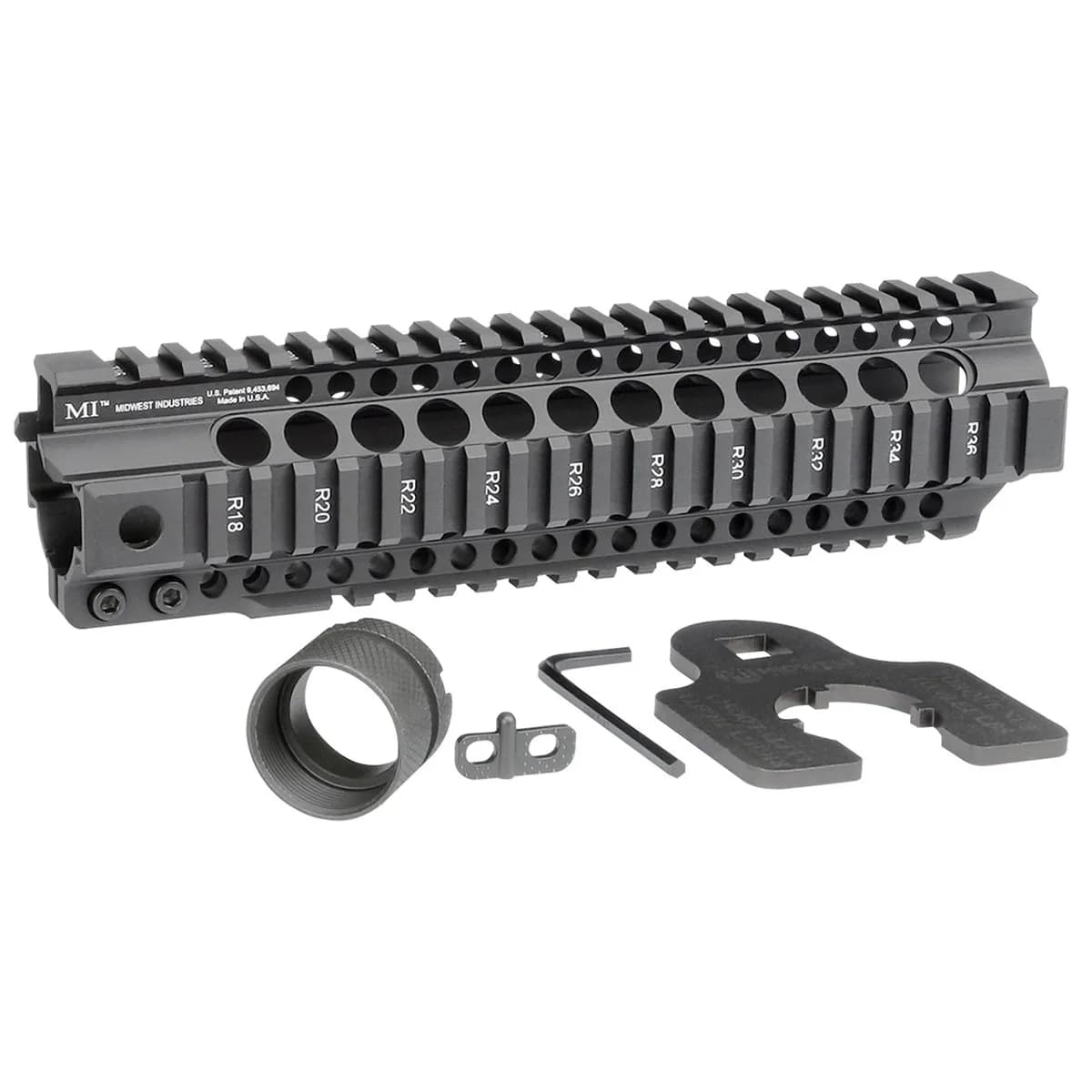 AR-15 Combat T-Series 1-PC Free Float Handguard 9.5" Black