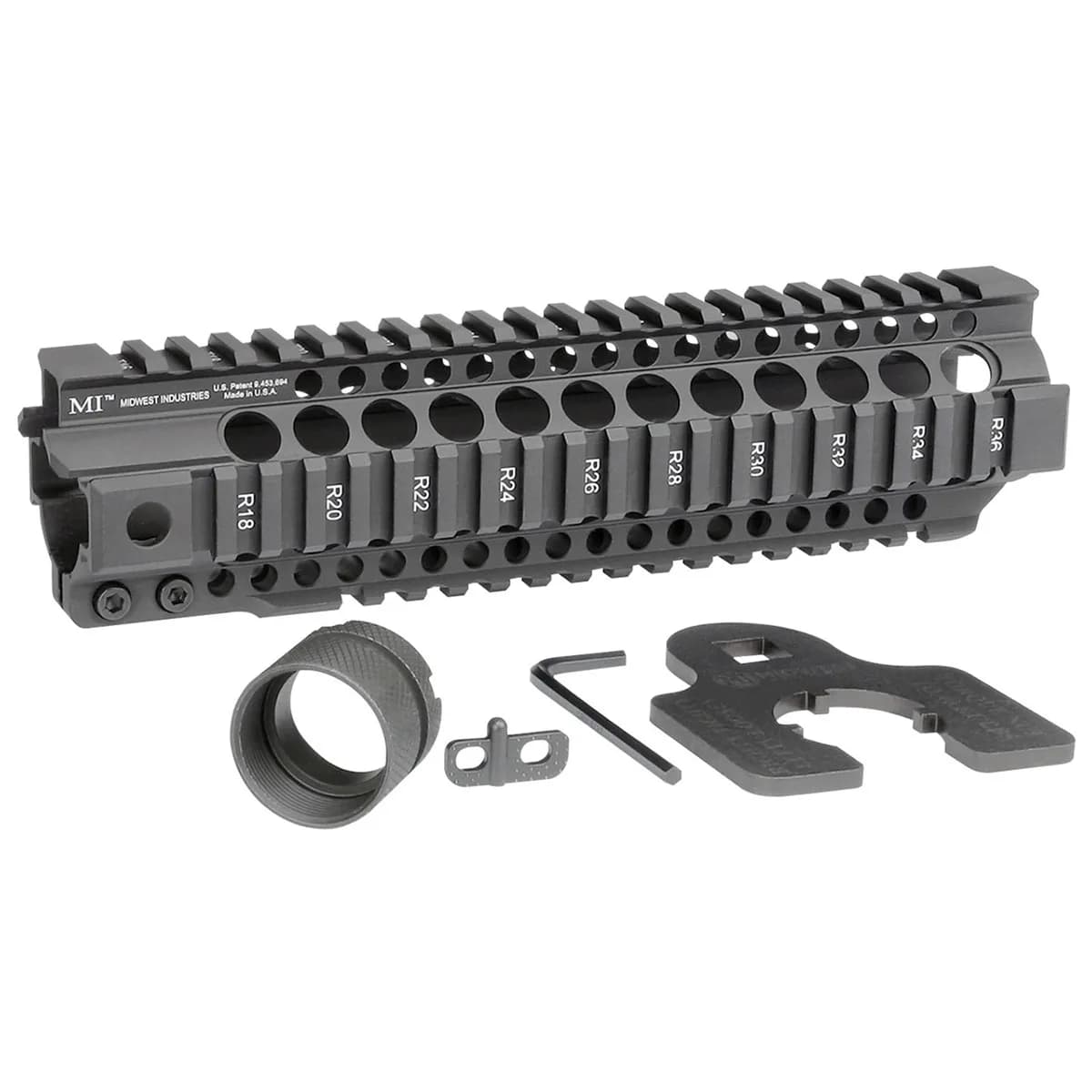 AR-15 Combat T-Series 1-PC Free Float Handguard 9.25" Black