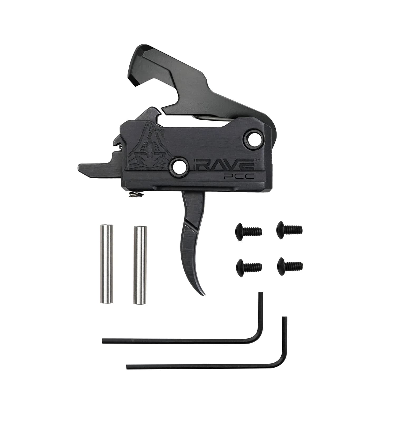 Rave PCC Drop-In Curved Trigger With Anti-Walk Pins Black