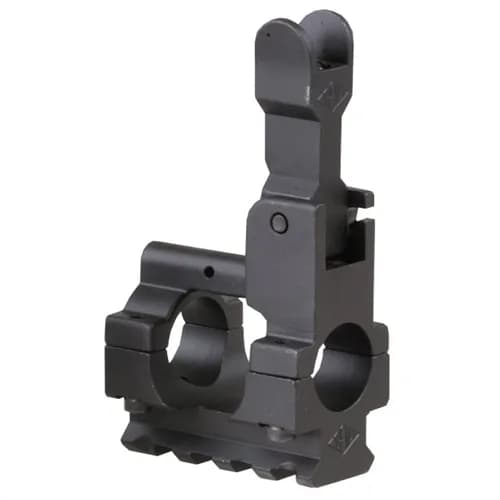 YHM-9835A - AR15 Gas Block Front Sight w/Rail .750 Steel Bk
