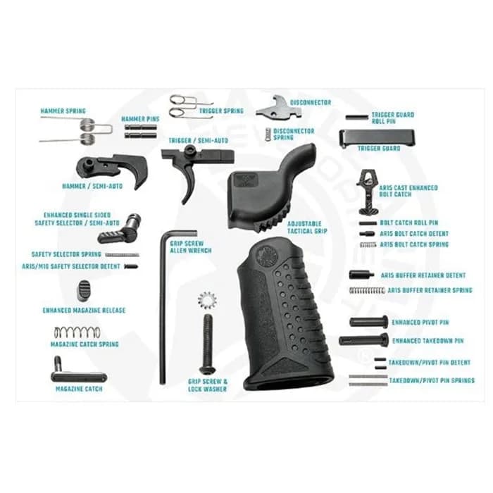 AR-15 Investment Cast Complete Enhanced Lower Parts Kit