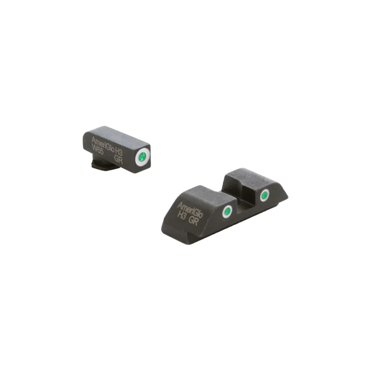 Classic Tritium Sight Set for Glock 19 & 23 9mm/.40 G5 Black