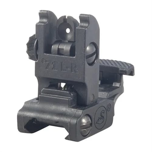 AR-15 Flip-Up Adjustable Low Profile Rear Sight Black - photo 2