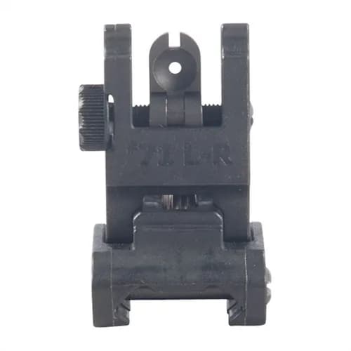 AR-15 Flip-Up Adjustable Low Profile Rear Sight Black - photo 5