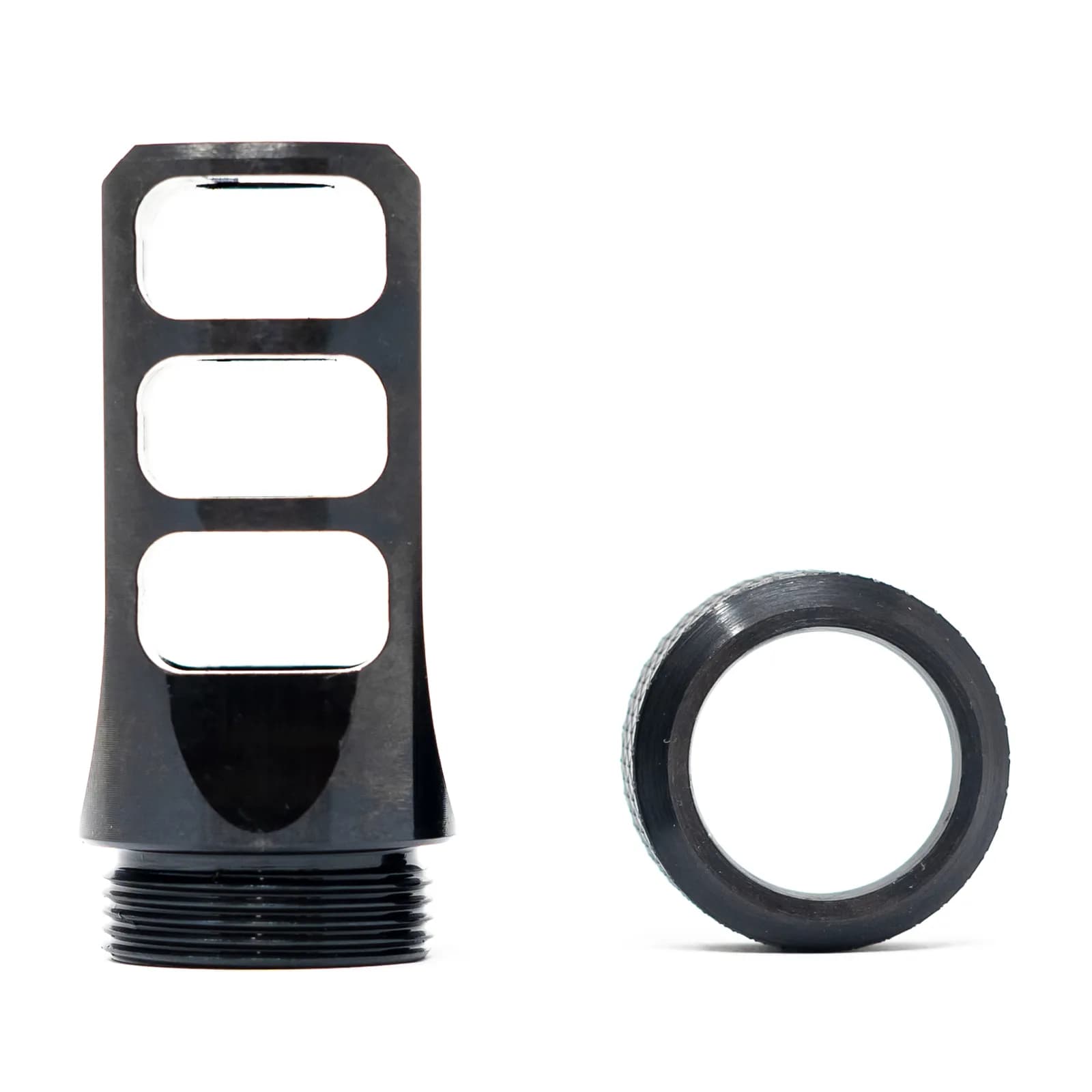 MuzzLok 8.6 Blackout 3-Port Muzzle Brake M18x1.5 Threads BLK - photo 8