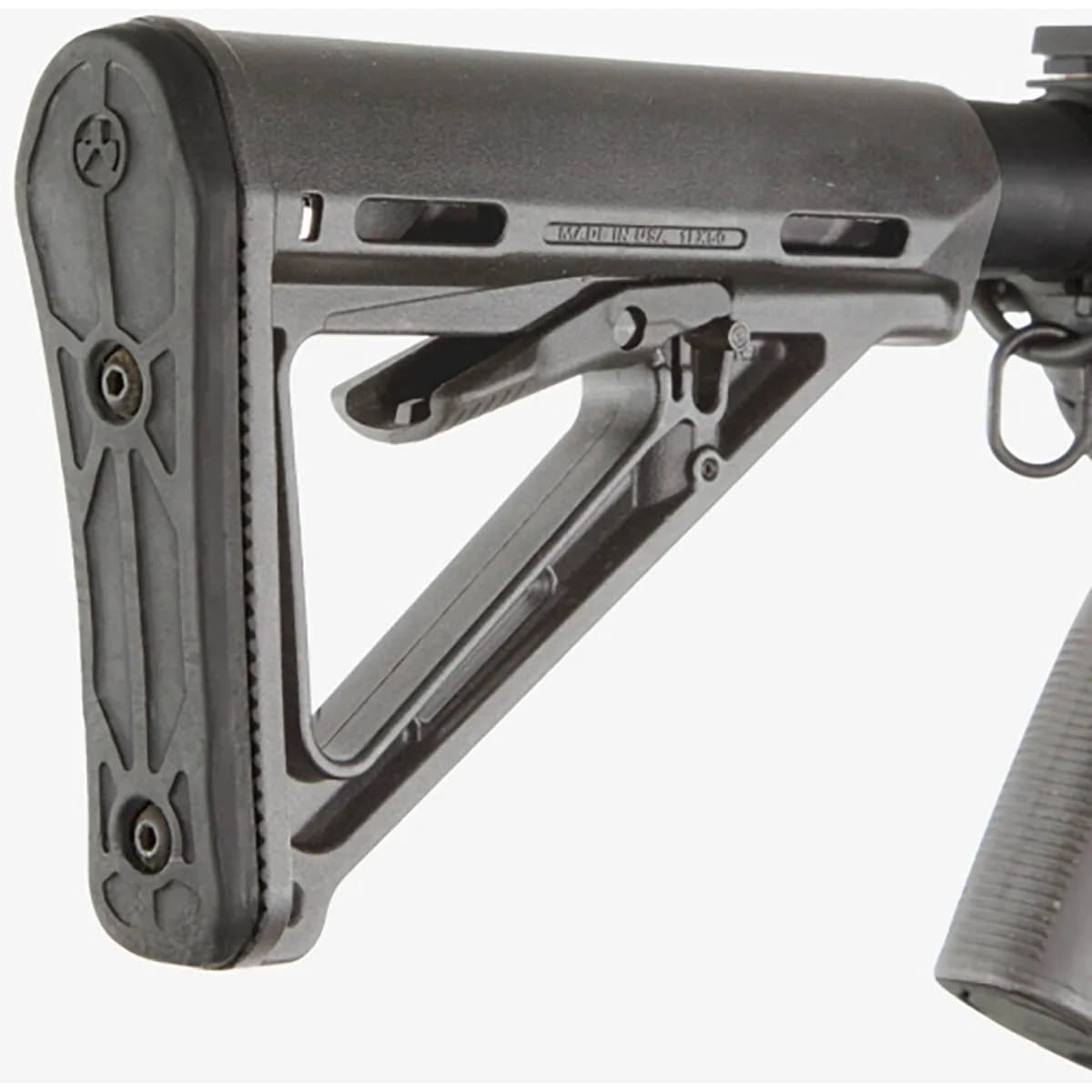 MOE Collapsible Mil-Spec Carbine Stock for AR-15 Gray - photo 4