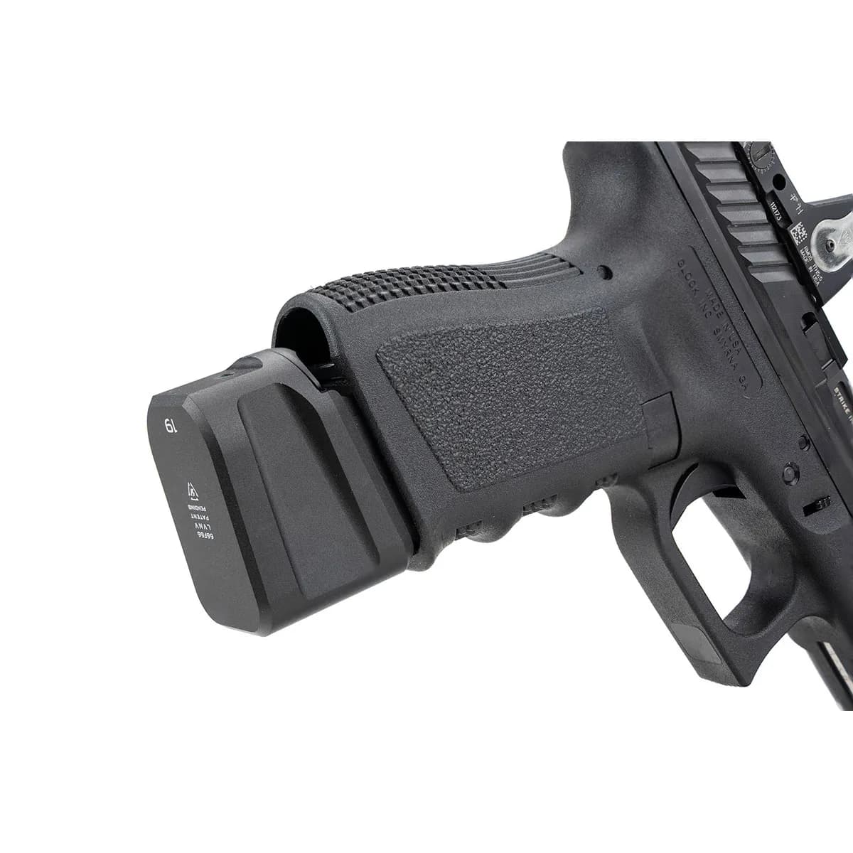 Aluminum Extended Mag Plate for GLOCK G19 (9mm) in Black - photo 3