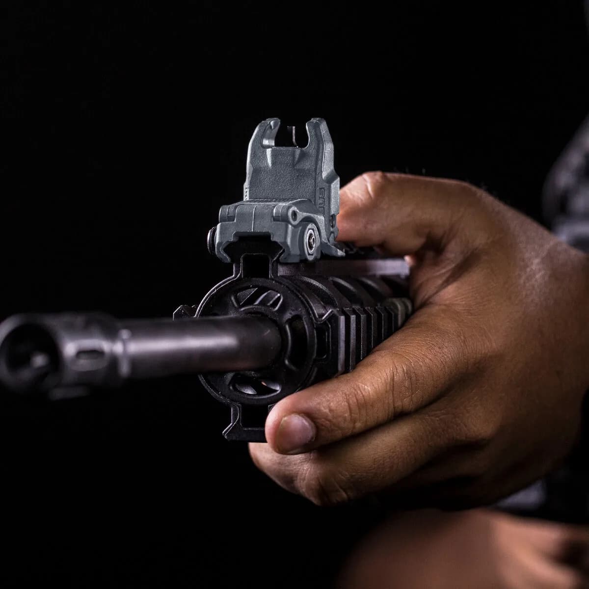 MBUS Front Sight Flip-Up Polymer for AR-15 Stealth Gray - photo 5