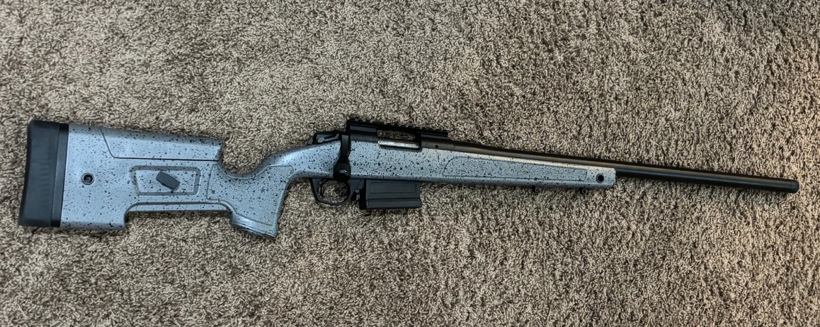 Bergara B14 HMR 6.5 Creedmoor 24 in Threaded Barrel in Grey Splatter