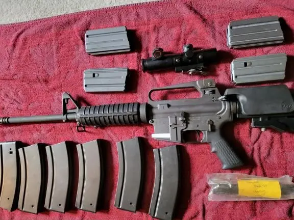 MINT COLT PRE-BAN 762X39 CALIBER RIFLE WITH EXTRAS
