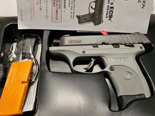 2- EC9s 9mm handguns, Grey/Blued and Purple/Blued, Unfired