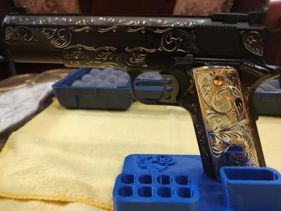 New "Engraved" Colt 38 Super Gold Cup National Match