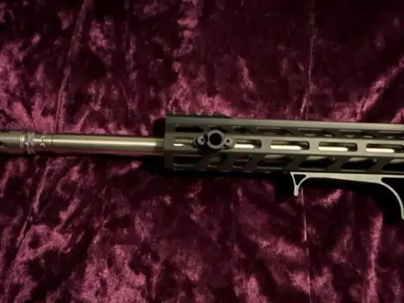 Rock River Arms with an 18" 224 valkyrie stainless heavy barrel upper with three mags