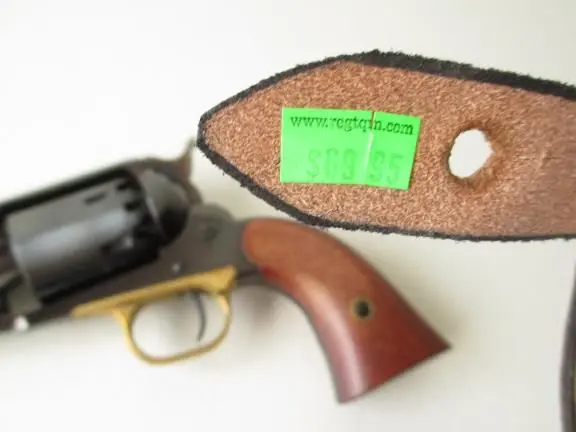 Pietta 1858 Remington New Model ARMY .44 Black Powder Revolver with Regimental Quartermaster Cavalry Draw Leather Holster