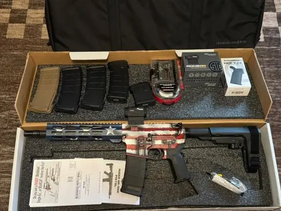 RUGER AR 556 Pistol American Flag Cerakote