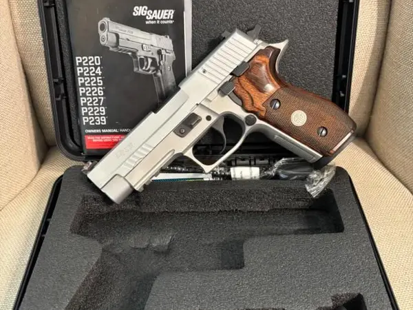 Rare Sig P227 Alloy Stainless Elite .45ACP Cocobolo Grips (LNIB)