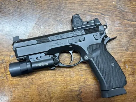 Cajunized and optic cut CZ75 SP01 Tactical