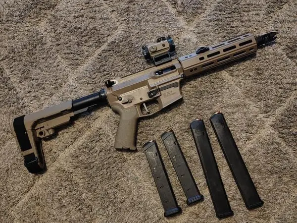 Decked out aeroprecision epc9 7" 9mm AR pistol