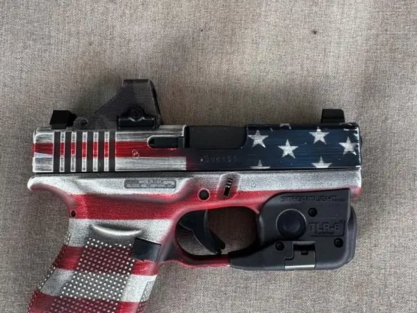 Glock 43 Cerakoted, w/ Holosun, Streamlight