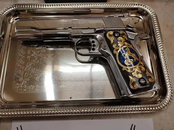 New & Stunning Polished "38 Super Colt" Gold Cup National Match Mk IV Series 70 & Extremely Rare!! (Extras!!)
