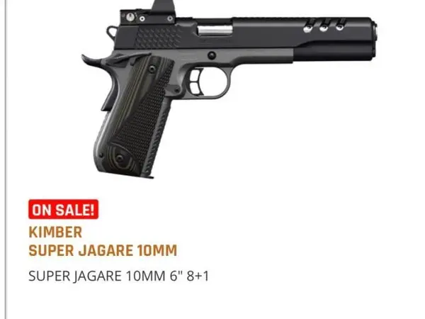 Unused Kimber 10mm Super Jagare