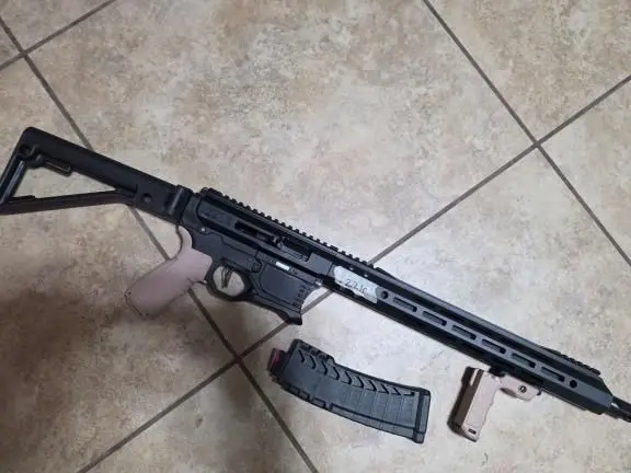 AR15 16" .22lr side charging Rifle folding stock