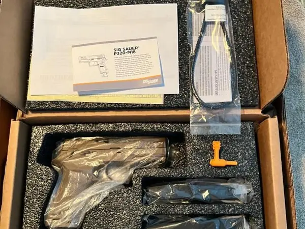 ** Like-New Condition ** SIG M18 P320 Commemorative WITH Display Case