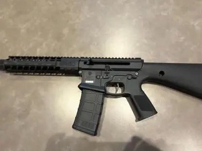 AR-15 with Left-Handed Ejection - KE Arms Lower, Lightweight Faxon 1:8 Barrel in 5.56, Ergo Handguard