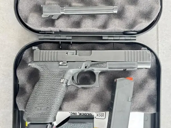Glock 34 Gen 5 MOS trijicon night sights fully upgraded Fine Line Tactical custom stippling grip